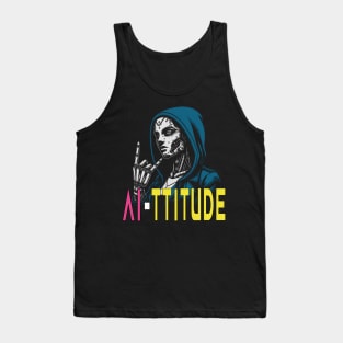 AI Rocks! : Badass and Metalhead Robot Tank Top